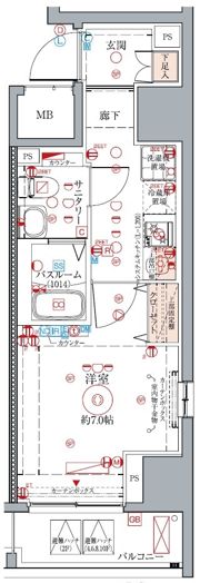 クレヴィスタ蒲田の間取り画像