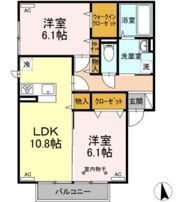ボヌール Bの間取り画像