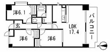 ロイヤルヒルズ牛田旭の間取り画像