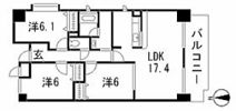 ロイヤルヒルズ牛田旭の間取り画像