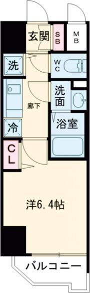 プレサンスみなと元町駅前の間取り画像