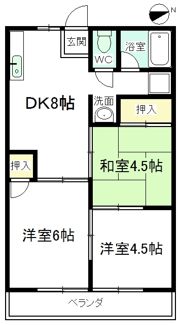 サンハイツ外堀の間取り画像