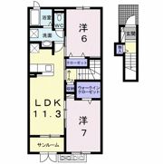 メディオ サルーテ Aの間取り画像