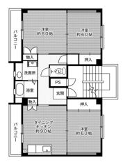 ビレッジハウス石巻2号棟の間取り画像