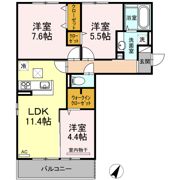 ゼンティール川崎地の間取り画像