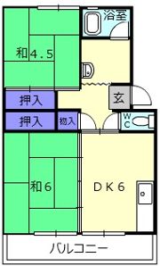 上浜団地1号棟の間取り画像