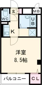 細田マンション Bの間取り画像