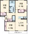 ルナ セジュール B棟の間取り画像