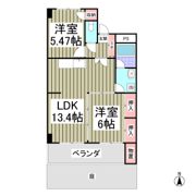 寿ハイツの間取り画像