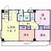 テラス ハクの間取り画像