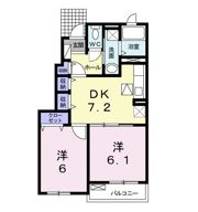 ラ ベル メゾン Aの間取り画像