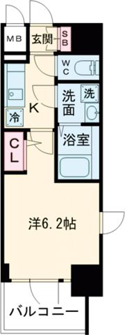 エスリード ザ・ランドマーク神戸の間取り画像