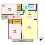 エバーグリーン 八番館の間取り画像
