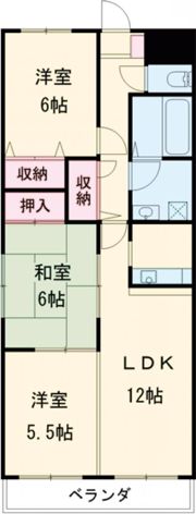 グランツ杉山 Ⅱの間取り画像