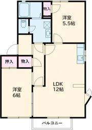 アメニティー住吉Aの間取り画像