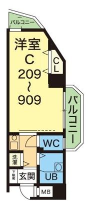 YKハイツ相生町の間取り画像