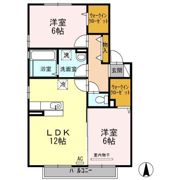 セジュール クレスト Bの間取り画像
