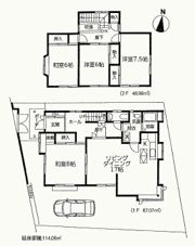 上鷺宮2－24貸家の間取り画像