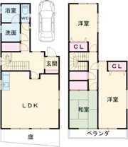 中島新町4丁目戸建の間取り画像