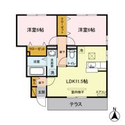 エーデルワイス Aの間取り画像