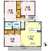 メセナ西条東 プチの間取り画像