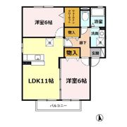 コンチェルト桜 B棟の間取り画像