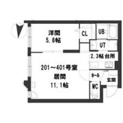 グランメール北24条駅前の間取り画像