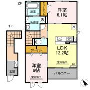 アンバーコート文津の間取り画像