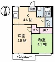 ハイツあかね A棟の間取り画像