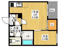 REGALEST JM 南方の間取り画像
