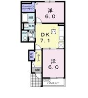 リバーノーブルBの間取り画像