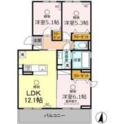 Lavie belle(ラヴィ ベール) A棟の間取り画像