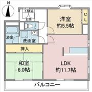 コーポ神月の間取り画像