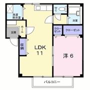 メロディハイツの間取り画像
