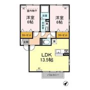 ヴィラージュ石山の間取り画像