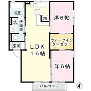 ガーデンコート車 A棟の間取り画像