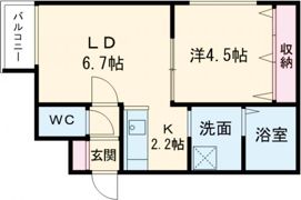 Wynn学園前(ウィン)の間取り画像