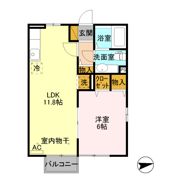 グランドハイデンス Bの間取り画像