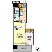 プレミスト鷹匠905号室の間取り画像