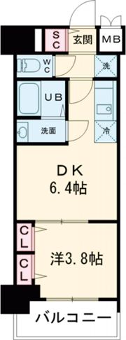 プレサンス今池駅前フェルディノの間取り画像