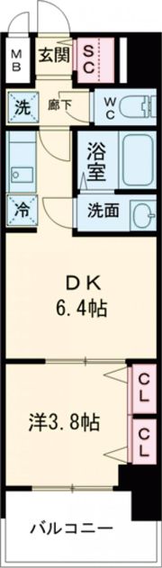 プレサンス今池駅前フェルディノの間取り画像