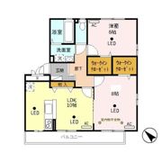 リビングタウン鍵山 Bの間取り画像