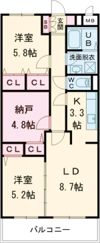 ダイヤモンドシャワーの間取り画像