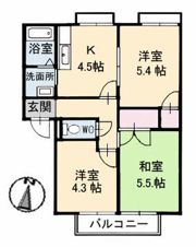 フレグランス羽島台の間取り画像