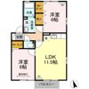 メゾンクオーレ Aの間取り画像