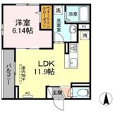 エクセリア田柄の間取り画像