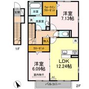 アート クレール B棟の間取り画像