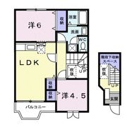 エーデル緑ヶ丘Bの間取り画像