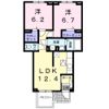 ル シェル ブルー Aの間取り画像