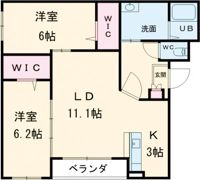 グランツ レーベンⅡ(Granz Leben Ⅱ)の間取り画像